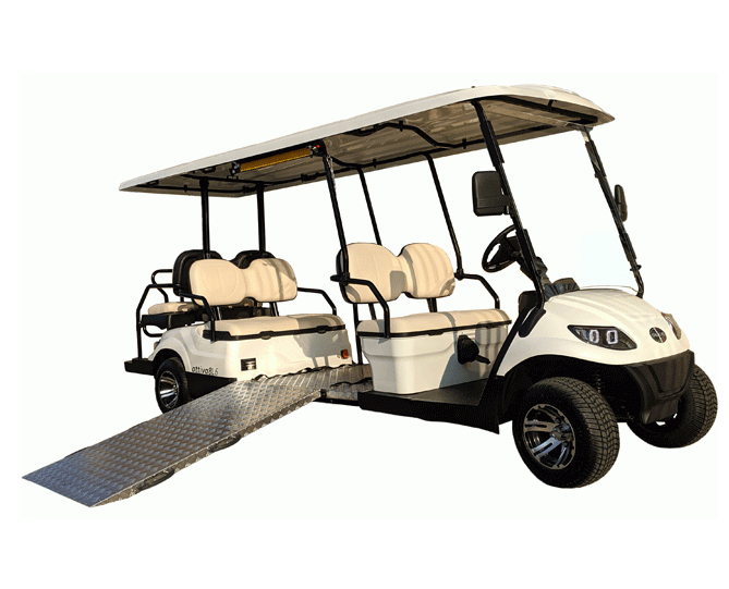 Гольф-кар ATTIVA 8L.6 HC 48V AC с пандусом для инвалидных кресел Гольф-кар ATTIVA 8L.6 HC 48V AC с пандусом для инвалидных кресел